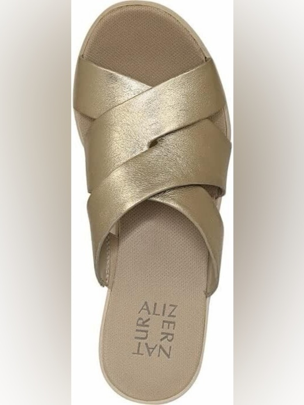 Naturalizer Rowena Slide Wedge Sandals crisscrosss straps size 11W
